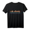 HapPanda Skyline Silhouette T-Shirt - Jerusalem Israel Stadtbild Souvenir & Geschenkidee für Reisende und Städteliebhaber