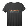 HapPanda Skyline Silhouette T-Shirt - Jerusalem Israel Stadtbild Souvenir & Geschenkidee für Reisende und Städteliebhaber