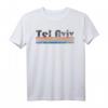 Vintage 1980er Stil Tel Aviv Israel T-Shirt – Retro Souvenir & Geschenk mit bunten Streifen, Distressed Look