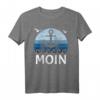 Moin Norddeutschland Retro Vintage Plattdeutsch Möwen T-Shirt – Perfekt für Nordsee-Fans, Küstenliebhaber und Nordlichter