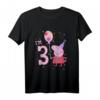 Peppa Wutz I'm 3 Geburtstag T-Shirt mit Konfetti - Offiziell lizenziertes Geschenk für kleine Peppa Wutz Fans zum Kindergeburtstag
