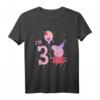 Peppa Wutz I'm 3 Geburtstag T-Shirt mit Konfetti - Offiziell lizenziertes Geschenk für kleine Peppa Wutz Fans zum Kindergeburtstag