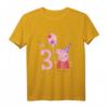 Peppa Wutz I'm 3 Geburtstag T-Shirt mit Konfetti - Offiziell lizenziertes Geschenk für kleine Peppa Wutz Fans zum Kindergeburtstag