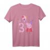 Peppa Wutz I'm 3 Geburtstag T-Shirt mit Konfetti - Offiziell lizenziertes Geschenk für kleine Peppa Wutz Fans zum Kindergeburtstag