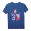 Peppa Wutz I'm 3 Geburtstag T-Shirt mit Konfetti - Offiziell lizenziertes Geschenk für kleine Peppa Wutz Fans zum Kindergeburtstag