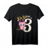Kinder Geburtstagsshirt Eule - 3. Geburtstag Mädchen & Jungen, Lustiges T-Shirt für den Kindergeburtstag & Feier
