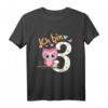 Kinder Geburtstagsshirt Eule - 3. Geburtstag Mädchen & Jungen, Lustiges T-Shirt für den Kindergeburtstag & Feier