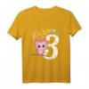 Kinder Geburtstagsshirt Eule - 3. Geburtstag Mädchen & Jungen, Lustiges T-Shirt für den Kindergeburtstag & Feier