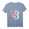 Kinder Geburtstagsshirt Eule - 3. Geburtstag Mädchen & Jungen, Lustiges T-Shirt für den Kindergeburtstag & Feier