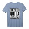 Straight Outta Niederrhein T-Shirt – Heimatliebe, Geschenk für Niederrheiner & Fußballfans aus Mönchengladbach, Krefeld & Co.