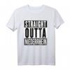 Straight Outta Niederrhein T-Shirt – Heimatliebe, Geschenk für Niederrheiner & Fußballfans aus Mönchengladbach, Krefeld & Co.