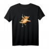 Lustiges Highland Rind T-Shirt mit Pole Dance Kuh – Humorvolles Bauernhof- und Tierliebhaber-Geschenk im Comic Style