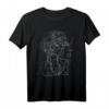 Abstraktes Line-Art Gesichter T-Shirt – Kunst- und Streetwear-Design mit griechischer Statue, Vaporwave & Glitch Art