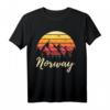 Sonnenuntergang Norwegen T-Shirt - Perfektes Geschenk für Norwegen-Liebhaber, Angler, Wanderer, Skifahrer & Wikinger-Fans
