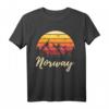 Sonnenuntergang Norwegen T-Shirt - Perfektes Geschenk für Norwegen-Liebhaber, Angler, Wanderer, Skifahrer & Wikinger-Fans