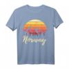 Sonnenuntergang Norwegen T-Shirt - Perfektes Geschenk für Norwegen-Liebhaber, Angler, Wanderer, Skifahrer & Wikinger-Fans