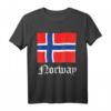 Norwegische Flagge Geschenkidee T-Shirt – Perfekt für Norwegen Liebhaber, Wandern, Skifahren & Wikinger Fans