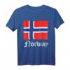 Norwegische Flagge Geschenkidee T-Shirt – Perfekt für Norwegen Liebhaber, Wandern, Skifahren & Wikinger Fans