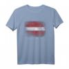 Lettland T-Shirt mit Lettischer Flagge - Klassisch geschnitten, doppelt genähter Saum für Fan- und Nationalstolz