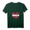 Damen Lettland-Flagge T-Shirt mit 'I love Latvia' Herzdesign – Patriotisches Geschenk für Letten, Geburtstag & Jahrestag