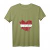 Damen Lettland-Flagge T-Shirt mit 'I love Latvia' Herzdesign – Patriotisches Geschenk für Letten, Geburtstag & Jahrestag