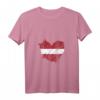 Damen Lettland-Flagge T-Shirt mit 'I love Latvia' Herzdesign – Patriotisches Geschenk für Letten, Geburtstag & Jahrestag