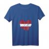 Damen Lettland-Flagge T-Shirt mit 'I love Latvia' Herzdesign – Patriotisches Geschenk für Letten, Geburtstag & Jahrestag