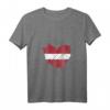 Damen Lettland-Flagge T-Shirt mit 'I love Latvia' Herzdesign – Patriotisches Geschenk für Letten, Geburtstag & Jahrestag