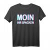 Moin ihr Spacken Plattdeutsch Vaporwave T-Shirt – Lustiges Norddeutschland Begrüßungsspruch für Nordlichter und Küstenfans