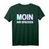 Moin ihr Spacken Plattdeutsch Vaporwave T-Shirt – Lustiges Norddeutschland Begrüßungsspruch für Nordlichter und Küstenfans