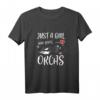 Just A Girl Who Loves Orcas - Lustiges Wal T-Shirt für Frauen, Mädchen & Meeresfans, Perfekt als Geschenk zu Geburtstag & Weihnachten