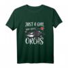 Just A Girl Who Loves Orcas - Lustiges Wal T-Shirt für Frauen, Mädchen & Meeresfans, Perfekt als Geschenk zu Geburtstag & Weihnachten