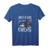 Just A Girl Who Loves Orcas - Lustiges Wal T-Shirt für Frauen, Mädchen & Meeresfans, Perfekt als Geschenk zu Geburtstag & Weihnachten