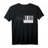 Piano Klavier Heartbeat Line EKG T-Shirt - Perfektes Geschenk für Musiker, Pianisten & Musikliebhaber