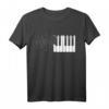 Piano Klavier Heartbeat Line EKG T-Shirt - Perfektes Geschenk für Musiker, Pianisten & Musikliebhaber