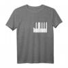 Piano Klavier Heartbeat Line EKG T-Shirt - Perfektes Geschenk für Musiker, Pianisten & Musikliebhaber