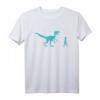 Little Boy Walking Pet Velociraptor T-Shirt – Cooles Dinosaurier Graphic Tee für Kinder, perfekte Geschenkidee für Dinosaurier-Fans