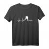 Eishockey Heart Line Player Team Hockey T-Shirt - Perfektes Geschenk für Hockeyspieler, Fans & Trainer mit EKG-Herzlinie