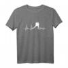 Eishockey Heart Line Player Team Hockey T-Shirt - Perfektes Geschenk für Hockeyspieler, Fans & Trainer mit EKG-Herzlinie