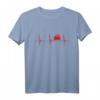 Rote Krabbe Herzschlag Krebse Krustentier EKG Puls T-Shirt – Lustiges Geschenk für Meeresfrüchte-Liebhaber, Köche & Nordsee-Reisende