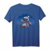 HapPanda Lilo & Stitch Weihnachts T-Shirt mit Snowflake Lines - Offiziell Lizenzierte Disney-Fanmode