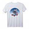 HapPanda Lilo & Stitch Weihnachts T-Shirt mit Snowflake Lines - Offiziell Lizenzierte Disney-Fanmode