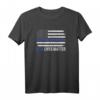 Blue Lives Matter Thin Blue Line American Flag Cop T-Shirt – Unterstützung für Polizei & Law Enforcement