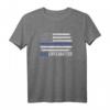 Blue Lives Matter Thin Blue Line American Flag Cop T-Shirt – Unterstützung für Polizei & Law Enforcement