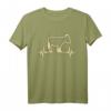 Goldesel Muli Maultier Esel T-Shirt – Süßes Esel Motiv mit Herzschlaglinien, ideales Geschenk zum Geburtstag für Tierliebhaber, Nutztierbesitzer und Esel-Trainer