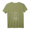 Damen Memento Mori Sarg Regenschirm Line Art Design V-Ausschnitt T-Shirt – Modernes Kunst-Design, perfektes Geschenk für Freunde, Familie & Partyliebhaber