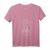 Damen Memento Mori Sarg Regenschirm Line Art Design V-Ausschnitt T-Shirt – Modernes Kunst-Design, perfektes Geschenk für Freunde, Familie & Partyliebhaber