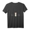 Damen Herzschlag Puls Herzlinie Llama Alpaka T-Shirt mit V-Ausschnitt – Perfekt für Llama Fans & Tierliebhaber