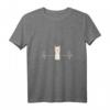 Damen Herzschlag Puls Herzlinie Llama Alpaka T-Shirt mit V-Ausschnitt – Perfekt für Llama Fans & Tierliebhaber