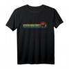 Jack Russell Dog Rainbow Chest Lines Vintage Style T-Shirt – Hundemotiv im Retro Look für Tierliebhaber